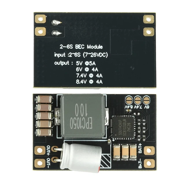 Alt view image 5 of 6 - 5A Mini DC-DC BEC Step Down Module 2-6S 5V Multi Voltage Output For RC FPV Aircraft Accessories RC Models Fixed Wing Aircraft
