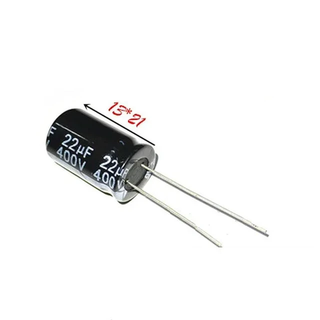 Alt view image 2 of 2 - 5 pcs Electrolytic Capacitors 400V 22UF 13X21MM Aluminum Electrolytic Capacitor