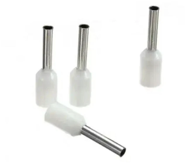 Alt view image 4 of 5 - 50pcs White 20 AWG Wire Copper Crimp Connector Insulated Cord Pin End Terminal