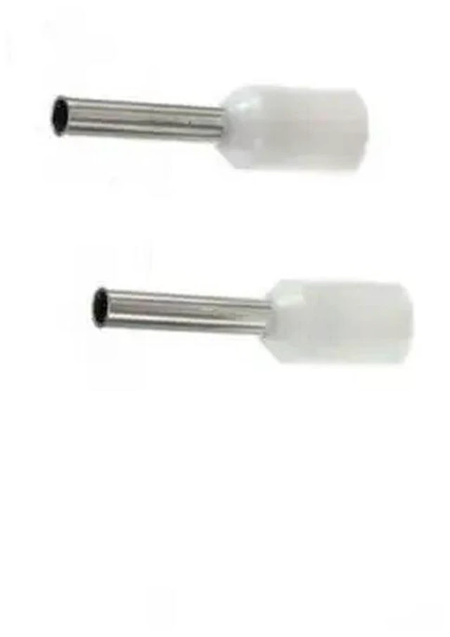 Alt view image 5 of 5 - 50pcs White 20 AWG Wire Copper Crimp Connector Insulated Cord Pin End Terminal