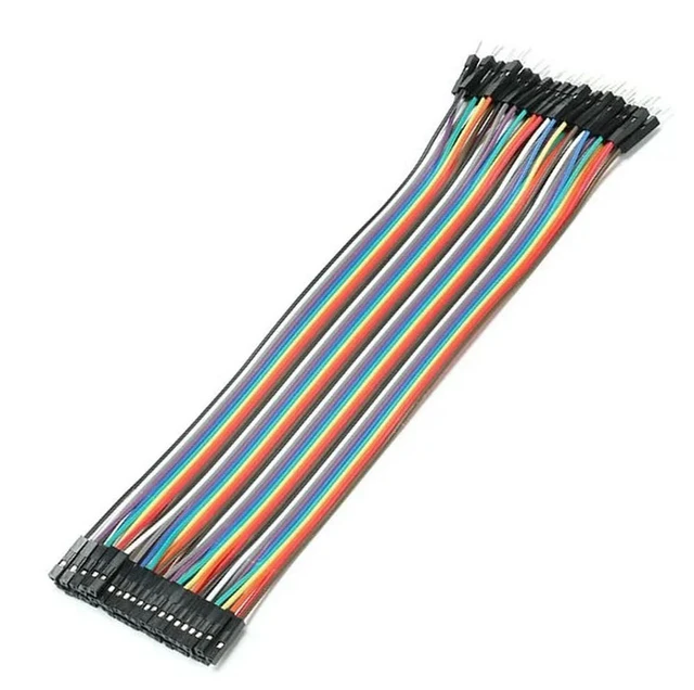 Alt view image 2 of 2 - 40 pcs in row 20cm 1pin 1p-1p 2.54mm female to male jumper wire connector Dupont cable for Nano Breadboard