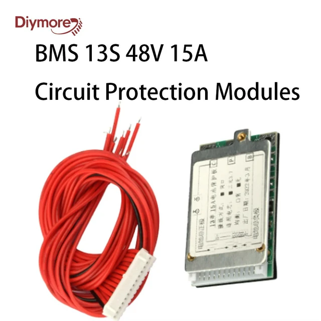Alt view image 4 of 6 - BMS 13S 48V 15A Li-Ion Lithium PCB Protection Board with UPS Energy Inverter Balanced Lithium Protection
