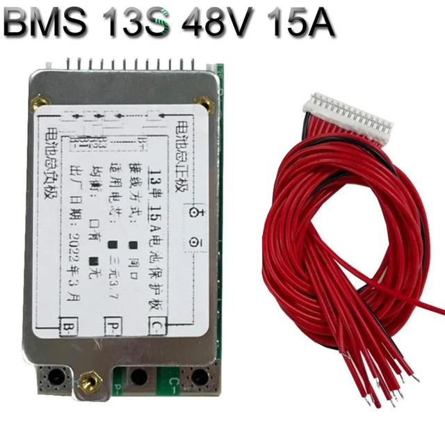Alt view image 6 of 6 - BMS 13S 48V 15A Li-Ion Lithium PCB Protection Board with UPS Energy Inverter Balanced Lithium Protection