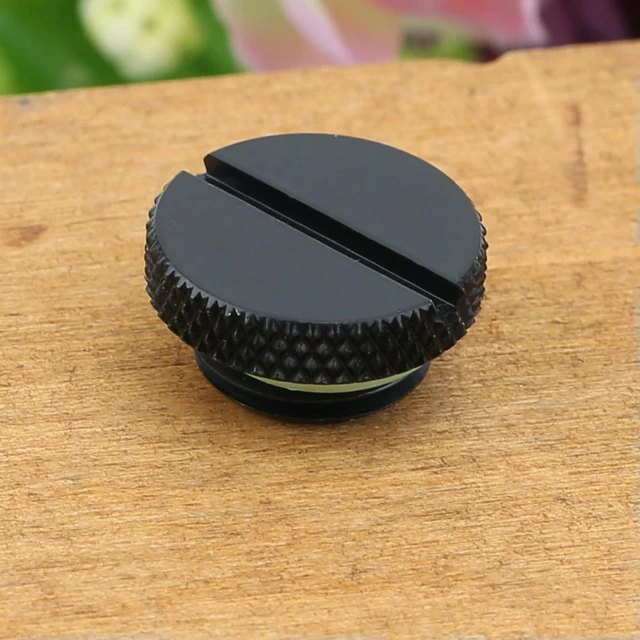 Alt view image 4 of 6 - Black G1/4 Thread Low Profile Plug for PC Water Cooling Radiator Reservoir