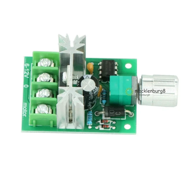 Alt view image 5 of 6 - 6V-12V 6A DC motor speed controller pulse controller width modulation pwm controller switch 20 KHz For Board Module