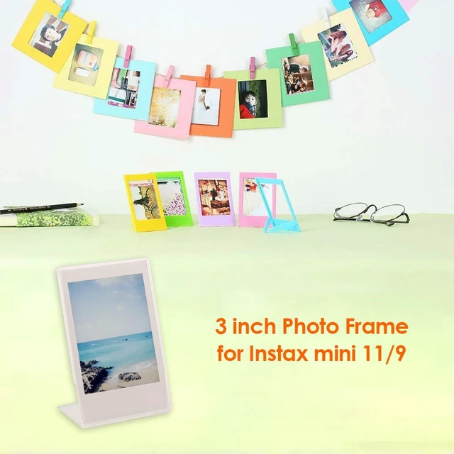 Alt view image 6 of 6 - Acrylic Mini Photo Frame Mini Instant Photo Frame Mini Photo Picture Frame for Fujifilm for Instax Mini 11/9 Instant Camera Film