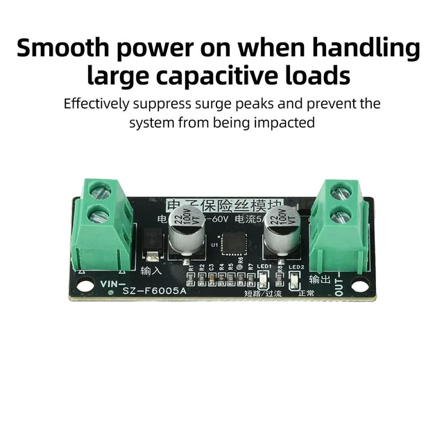 Alt view image 6 of 6 - DC 560V 5A Circuit Protection Modules Electronic Fuse Module Short-Circuit Surge Overcurrent Protection