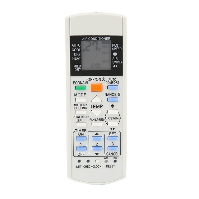 Alt view image 6 of 6 - Practical Air Conditioner Remote Control Replacement Parts Controller for Panasonic A75C3208 A75C3706