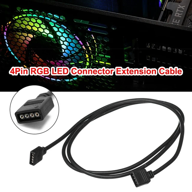 Alt view image 4 of 6 - Extension Cord Male Pins RGB 5050 3528 LED Strip Lighting Extend Wire 4Pin LED Connector Extension Cable