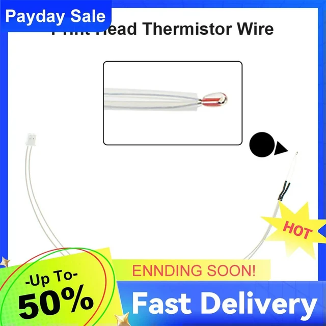 Alt view image 4 of 6 - 100K NTC Thermistors with Cable 3D Printer Parts for Ender 3/Ender 3 Pro/Ender 5 Breakout Cable Hard Drive Splitter Cable