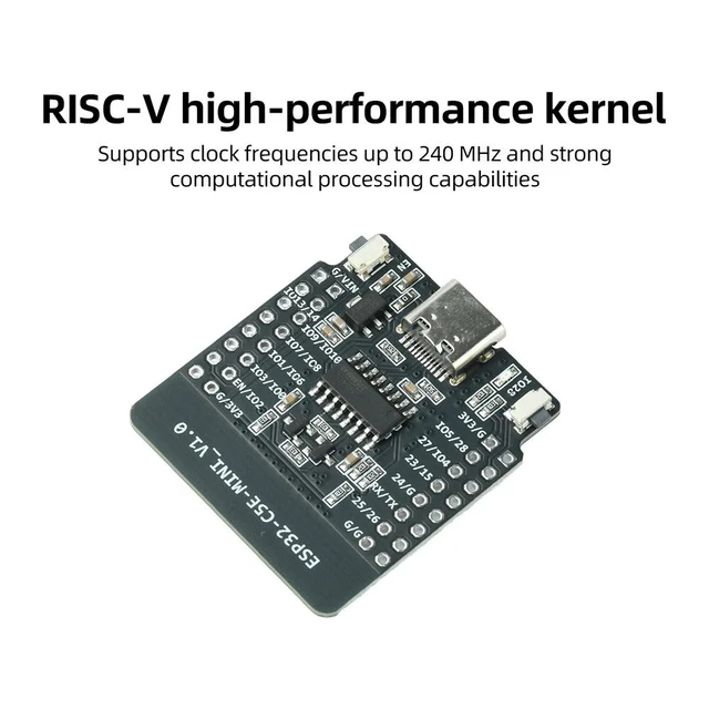 Alt view image 5 of 6 - ESP32-C5-N16R8 6 Bluetooth BLE IoT MINI Core Development Board 2.4G CH340C Type C Supports External Antenna Electronic Kit