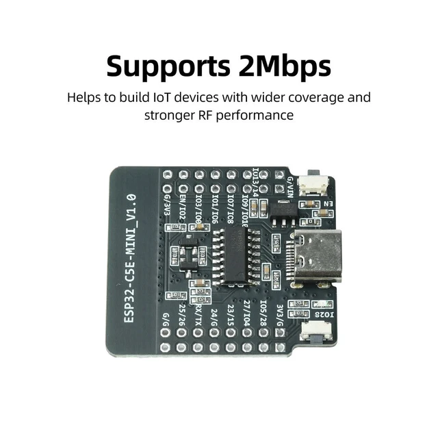 Alt view image 6 of 6 - ESP32-C5-N16R8 6 Bluetooth BLE IoT MINI Core Development Board 2.4G CH340C Type C Supports External Antenna Electronic Kit