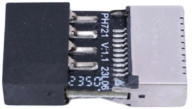 Alt view image 6 of 6 - Motherboard USB 2.0 9Pin To Type-E Connector USB 2.0 Expansion Board Motherboard Converter for OS/Linux