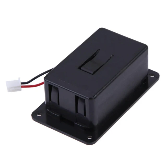 Alt view image 6 of 6 - 9V Compartment Cover with Cable Guitar Pickup Holder Case Guitar Bass Accessories Replacement Parts Black