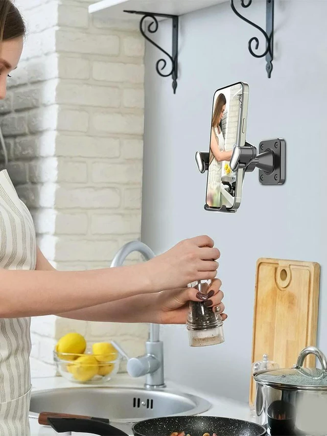 Alt view image 6 of 6 - Shower Phone Holder Fit 4.7-7.2 Inch phone Mobile Cell Phone Holder for Shower Mirror Kitchen Window & Bathroom