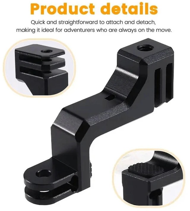 Alt view image 5 of 6 - Vertical Bracket Adjusting Mount Adapter For Gopro 10/11 12/13 Action Camera First-View Shooting