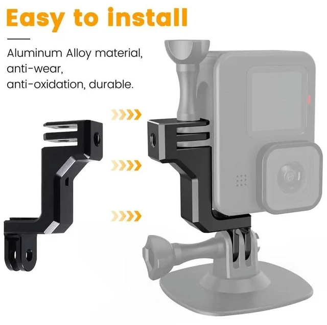Alt view image 6 of 6 - Vertical Bracket Adjusting Mount Adapter For Gopro 10/11 12/13 Action Camera First-View Shooting