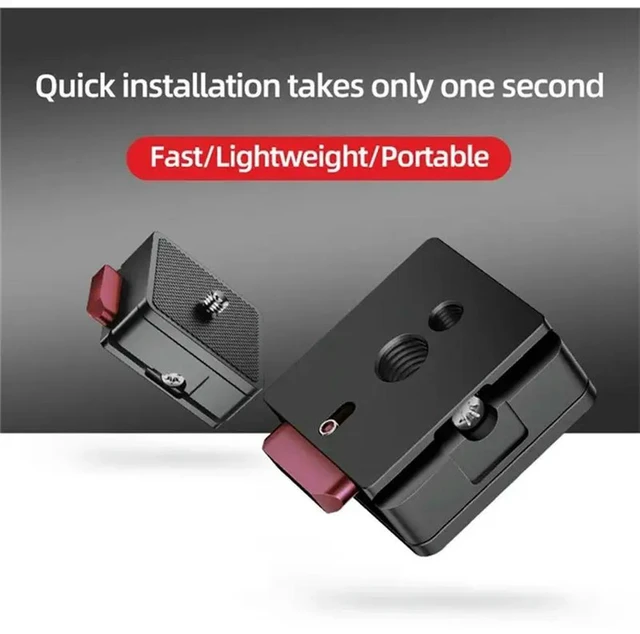 Alt view image 5 of 6 - For DSLR Camera Accessories Claw Quick Release Plate Mount 1/4" Tripod Base Mount Gimbal Quick Switch System