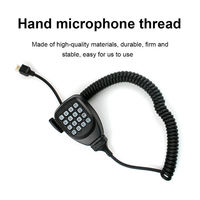 Alt view image 5 of 6 - 8 Pin Microphone Cord Easy To Install Mic Cable Cord Heavy Duty Coiled Walkie Talkie Parts for KMC-30 for Kenwood KMC-32 KMC-35
