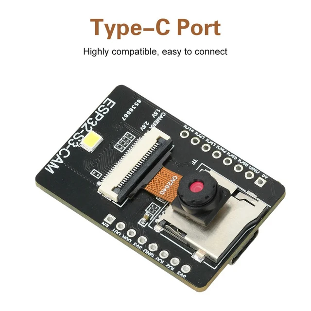 Alt view image 5 of 6 - ESP32 S3 CAM BT Development Board With Visual Recognition Module Paired With OV2640 Camera Type C