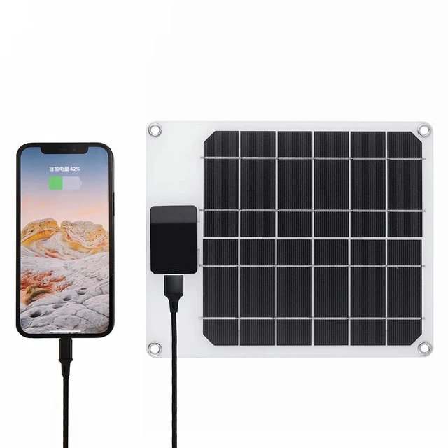Alt view image 5 of 6 - 20W/25W Outdoor Solar Panels Waterproof 5V USB Monolithic Silicon Built-in Voltage Regulator Chip for Mobile Power Supply Camera