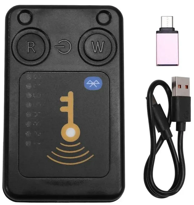 Alt view image 4 of 6 - RFID Chip Reader ISO14443 Key Detection EM125KHZ IC 13.56Mhz Badge Decode RFID Emulator Support Clone Card