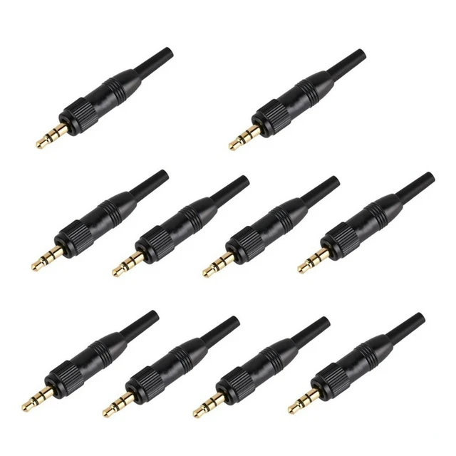 Alt view image 4 of 6 - 10Pcs 3.5Mm Stereo Screw Locking Audio Lock Connector For Sennheiser For Nady Audio2000s Mic Spare Plug Adapter