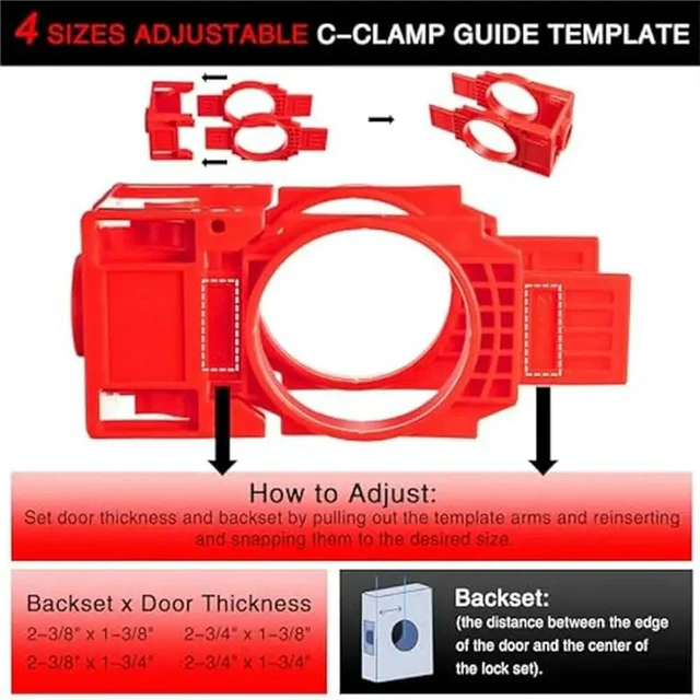 Alt view image 6 of 6 - Door Lock Installation Kit Door Lock Hole Saw Door Knob Installation Kit With 2-1/8 Inch Holesaw Door Lock Installation