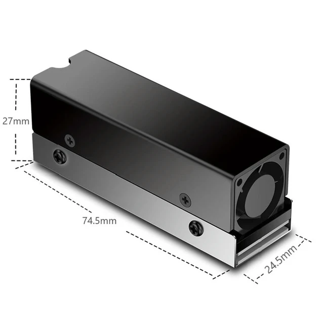Alt view image 5 of 6 - M.2 SSD SSD Radiator Cooler with Fan Aluminum PCI-E NVMe Solid State Hard Cooler for Desktop Accessories