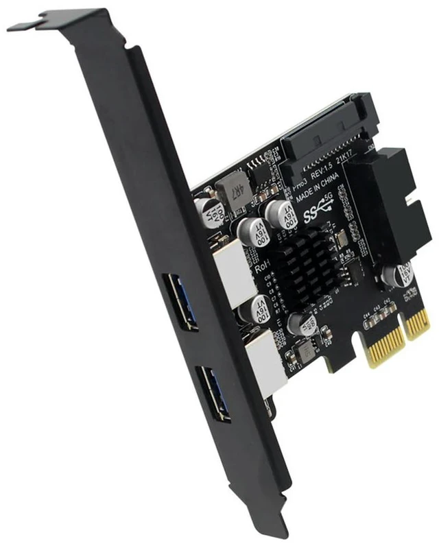 Alt view image 5 of 6 - USB 3.0 PCI-E Expansion Card 5Gbps USB 3.0 PCI Express Expansion Card SATA 15Pin Power Port for / OS/Linux Desktop PC