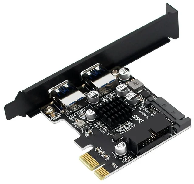 Alt view image 6 of 6 - USB 3.0 PCI-E Expansion Card 5Gbps USB 3.0 PCI Express Expansion Card SATA 15Pin Power Port for / OS/Linux Desktop PC