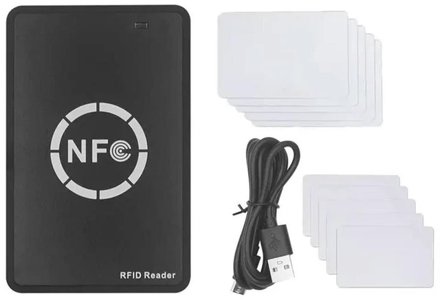 Alt view image 4 of 6 - RFID Chip Reader/Writer+5XUID/CUID Card 125K 13.56M RFID Duplicator Tag Copy Clone ID IC Key Badge Copier