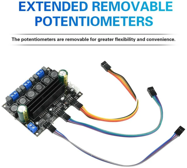 Alt view image 5 of 6 - TPA3116D2 Audiophile HIFI Digital Audio Amplifier Board 50W*2+100W High Power 2.1 Channel Subwoofer With Extension Cable