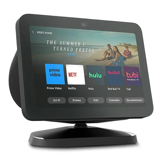 Alt view image 6 of 6 - AB25 Stand for Echo Show 8 (3Rd Gen) Adjustable Design to Improve Viewing Angle Swivel and Tilt Accessories Black