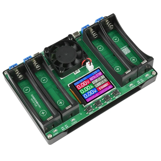 Alt view image 4 of 6 - Tester LCD Display Universal Checker Analyzer Charger for Batteries 4 Channel Internal Resistance Tester
