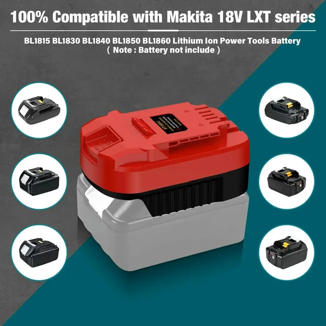 Alt view image 6 of 6 - MT18BAU Converter for Bauer 20v Tools, Adapter for Makita 18v Li-ion Convert To for Bauer 20v Li-ion Power Drill