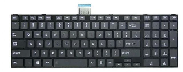 Alt view image 6 of 6 - Laptop Keyboard for L850 L855 L870 Black US Layout