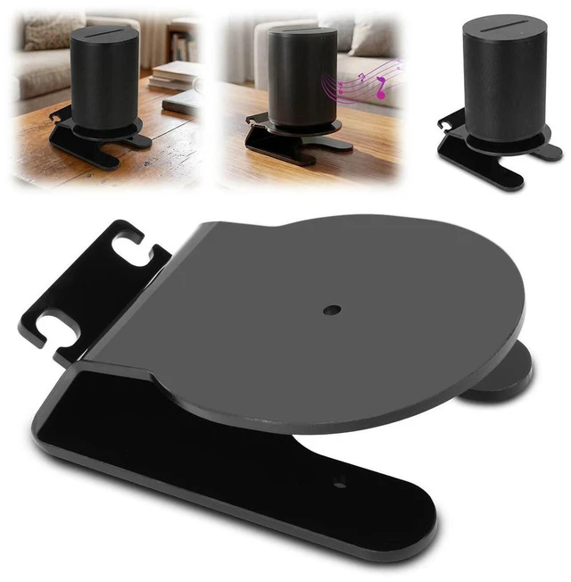 Alt view image 5 of 6 - Desktop Acrylic Speaker Riser for Sonos ERA 100 15 Degree Tilt Screw Lock Anti-slip Vibration Damping