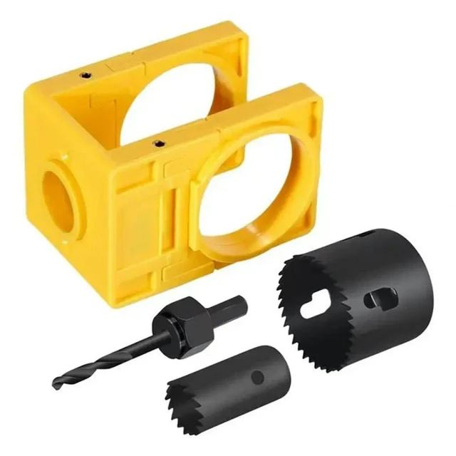 Alt view image 4 of 6 - 1-3/8Inch - 1-3/4Inch Door Lock Installation Kit For Wooden Doors With Guide Template, Door Lock Hole Saw