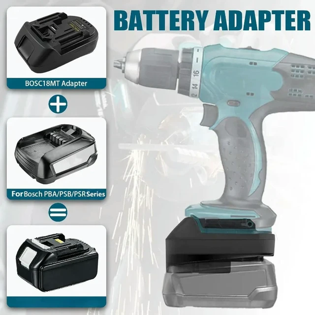 Alt view image 5 of 6 - For Bosch 18V PBA Series Batteries BOSC18MT Adapter Converter Compatible with For Makita 18V Li-ion Power Tools