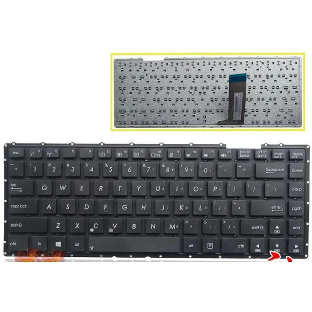 Alt view image 3 of 4 - Laptop Keyboard for A455 R455L R455 A555 Y483 X451 A450 Black US Layout