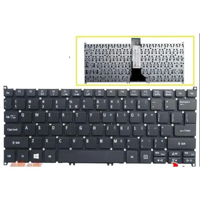 Alt view image 3 of 4 - Laptop Keyboard for Aspire V5-121 V5-122 V5-131 V5-171 US Layout