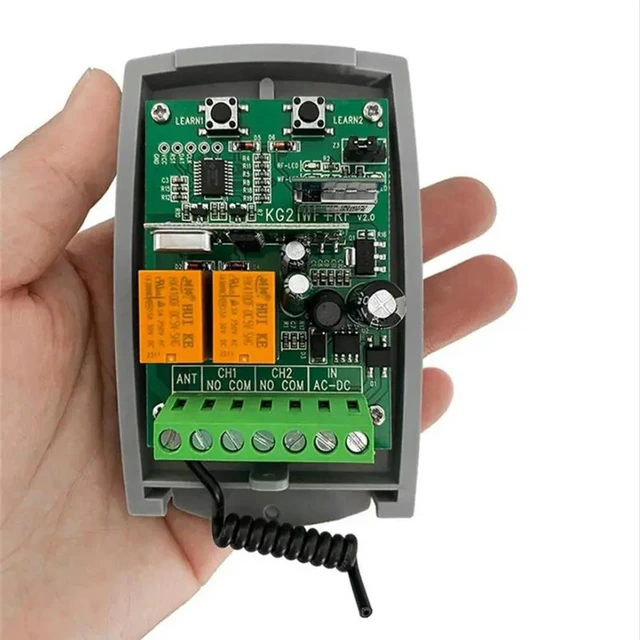 Alt view image 6 of 6 - Tuya Receiver 433Mhz 7-32V 2CH Garage Door Remote Control Opener Controller Rolling Code Transmitter