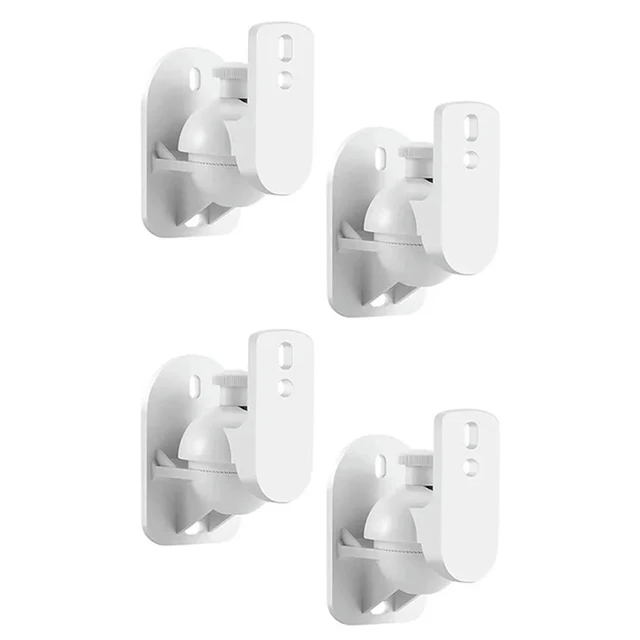 Alt view image 4 of 6 - 4 Pcs Adjustable Speaker Wall Brackets Adjustable Swivel And Tilt Angle Rotation Surround Sound Stand