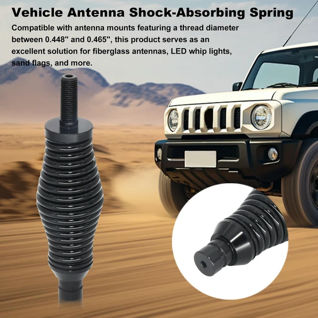 Alt view image 6 of 6 - Antenna Spring Base Carbon Steel LED Spiral Whip Light Spring Quick Release Shockproof Waterproof for Trucks Car RZR UTV ATV