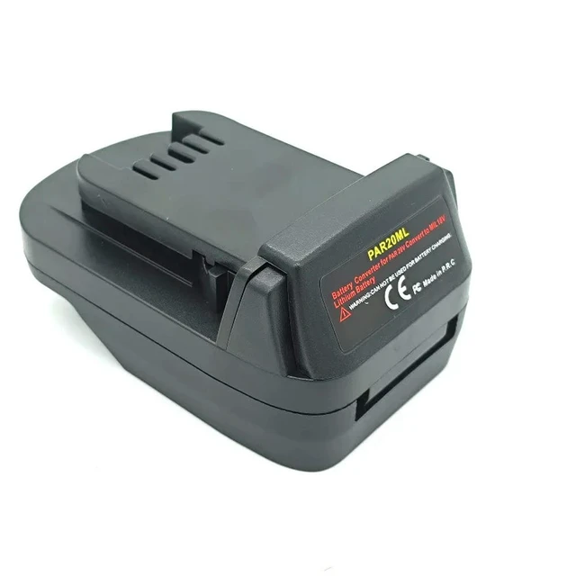 Alt view image 5 of 6 - For Parkside 20V Li-ion Batteries PAR20ML Adapter Converter Compatible with For Milwaukee 18V Li-ion Power Tools