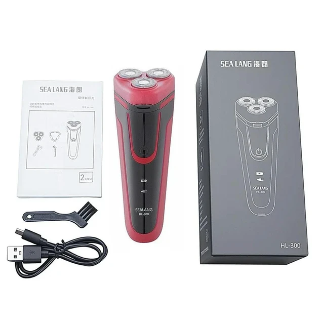 Alt view image 4 of 6 - Electric Shaver Rechargeable Trimmer Removable and Washable Shaving Head for Facial Grooming Travel with Pop-up Trimmer