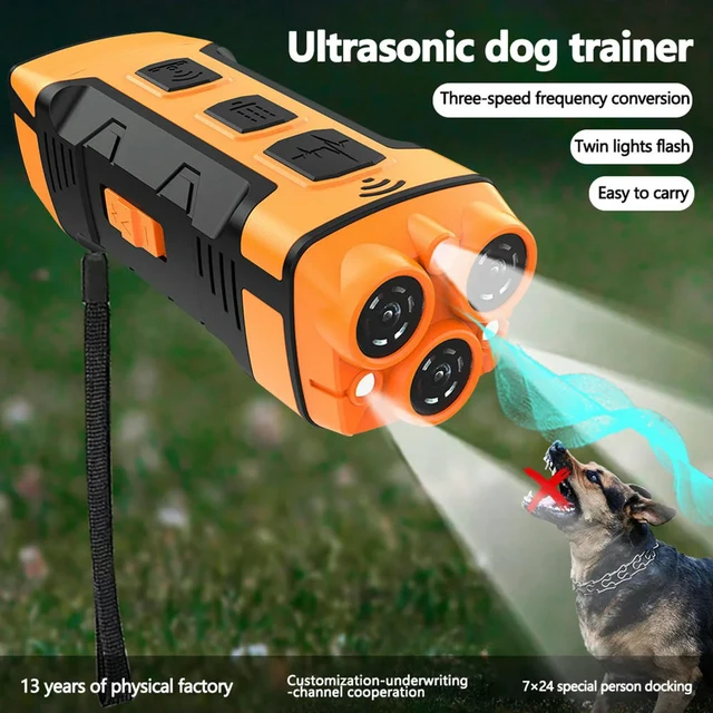 Alt view image 6 of 6 - Ultrasound Flashlight High Power Dog Ultrasound Device Dog Bark Deterrent Device for Dog Driving and Training Tool