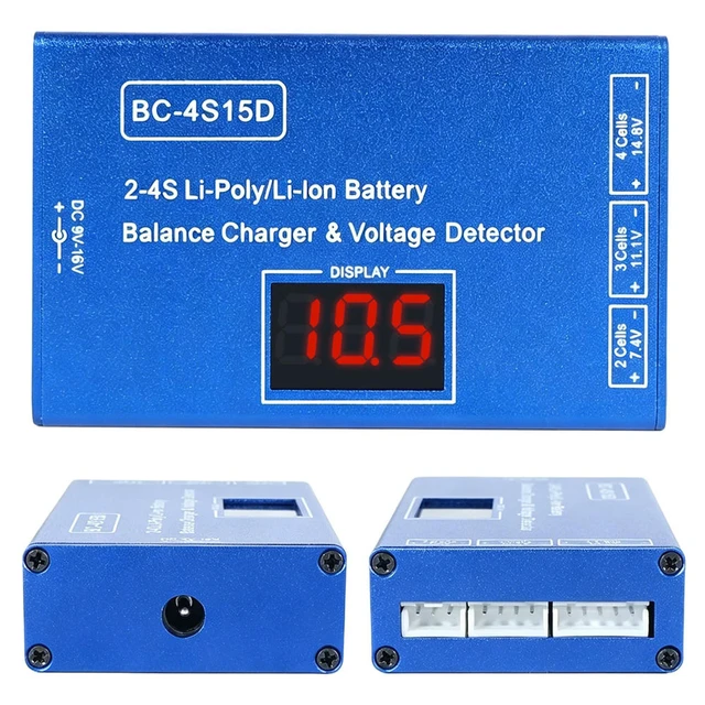 Alt view image 6 of 6 - BC-4S15D for LiPo Balance Charger with Voltage Display Screen RC Balance Charger Lightweight for 2-4S RC Batteries