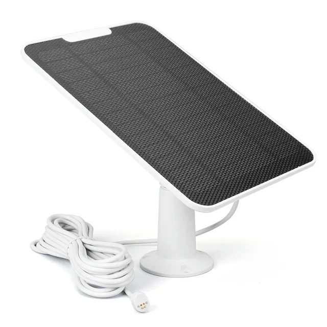 Alt view image 4 of 6 - Solar Cells Charger IP65 Waterproof Monocrystalline Solar Panel with Rack and Screwdriver 4W 5V Compatible with Google Nest Cam